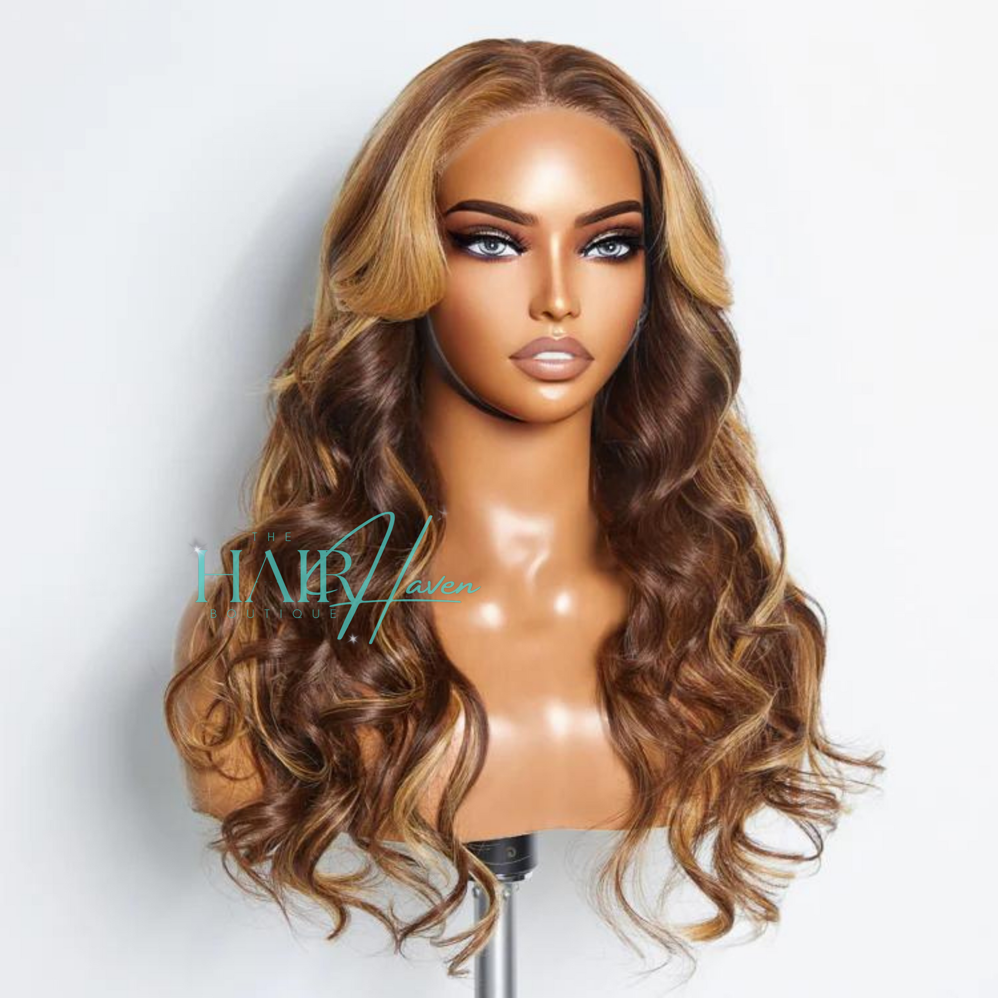 Glueless Brown Highlight Wear and Go Lace Wig