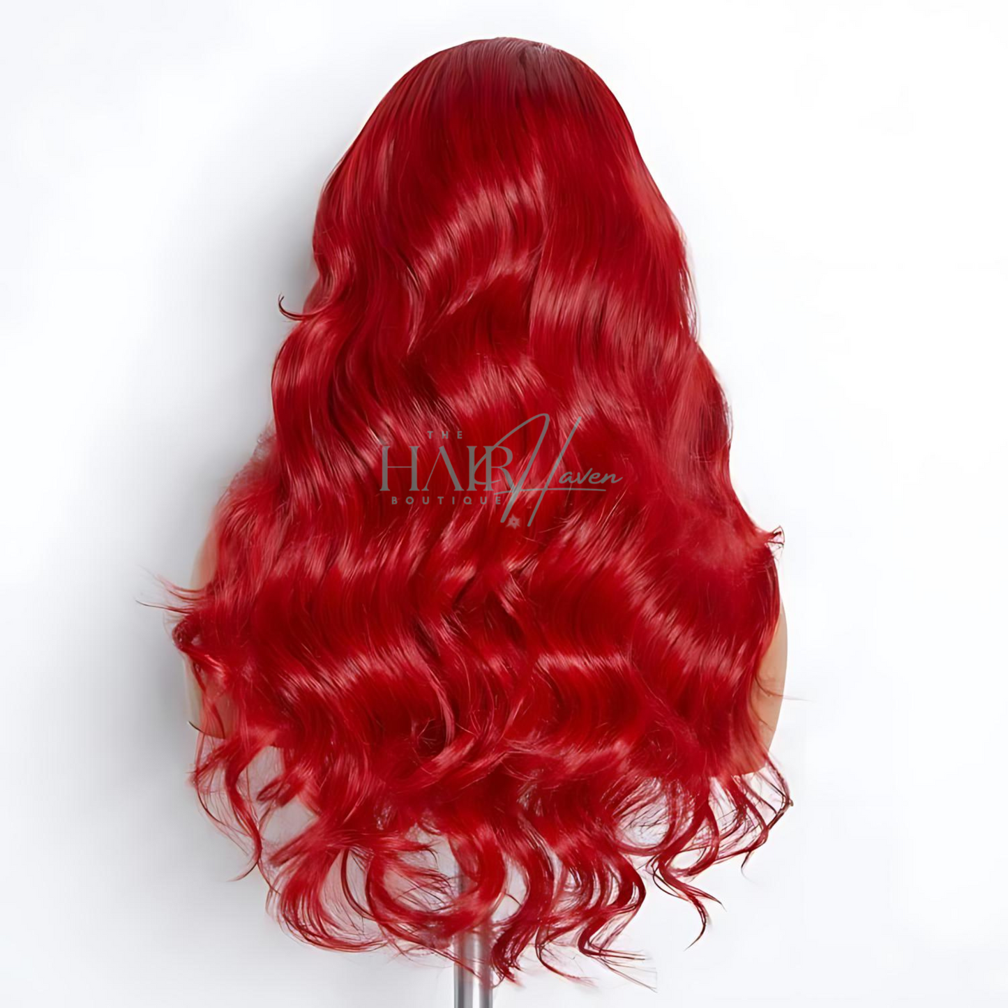 RED 5X5 BODY WAVE GLUELESS READY TO GO LACE WIG 