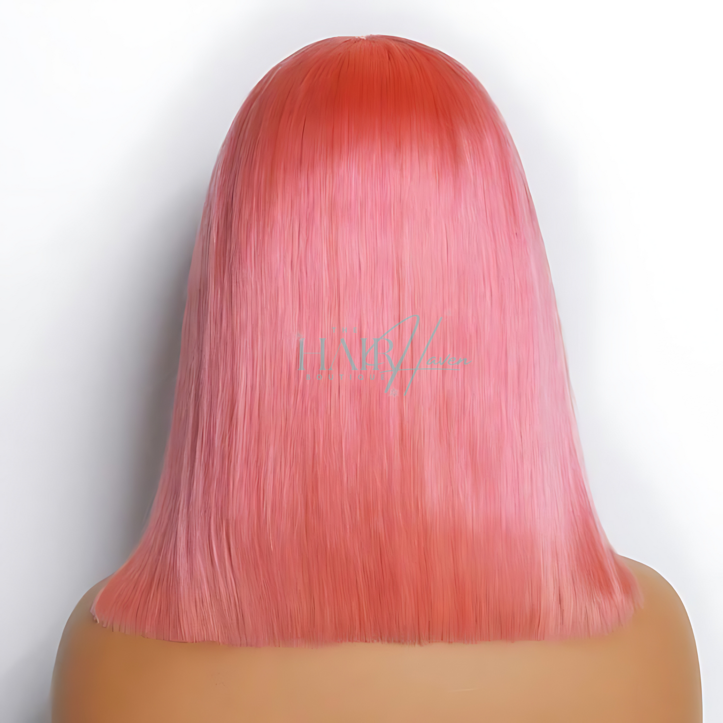 Pink Straight Bob Lace Wig