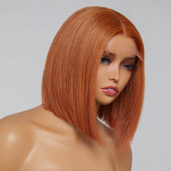 Auburn 4x4 Straight Bob Lace Wig