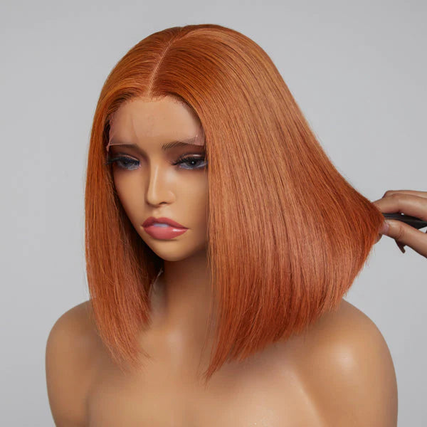 Auburn 4x4 Straight Bob Lace Wig