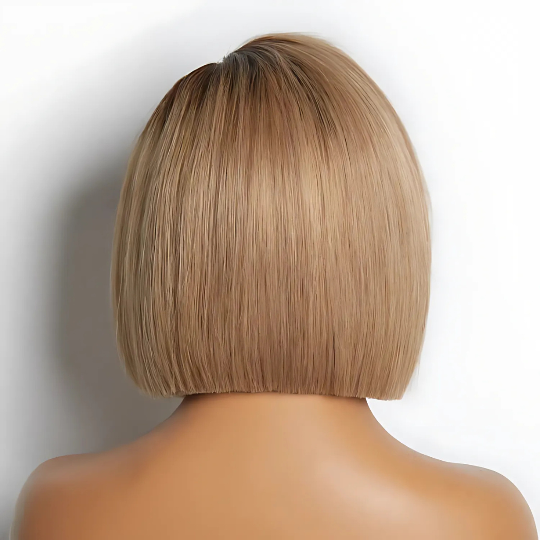 8 inch Ready To Go Ash Blonde Ombre Bob Wig